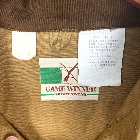 Vintage Game Winner Outdoorsman Hunting Coat Men's Size Large DEAD STOCK - Picture 11 of 11
